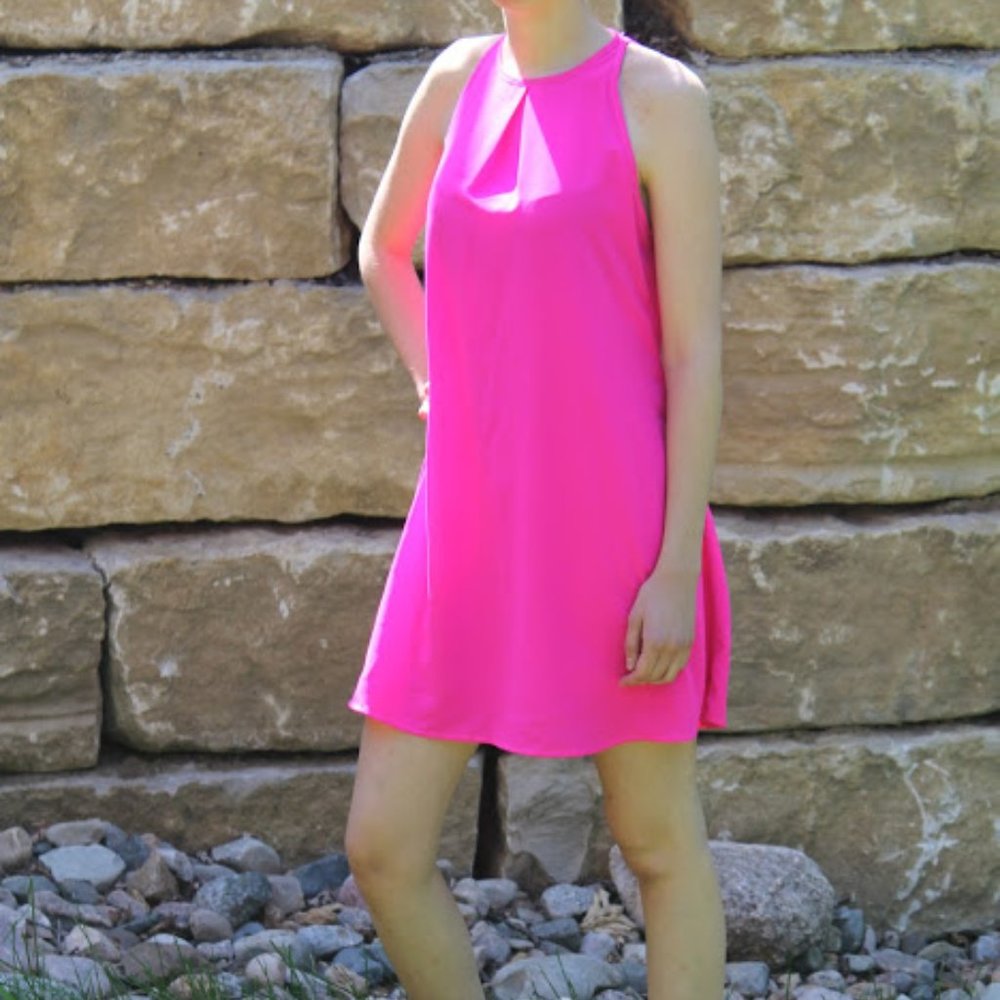 Cute hot pink formal dress size XS